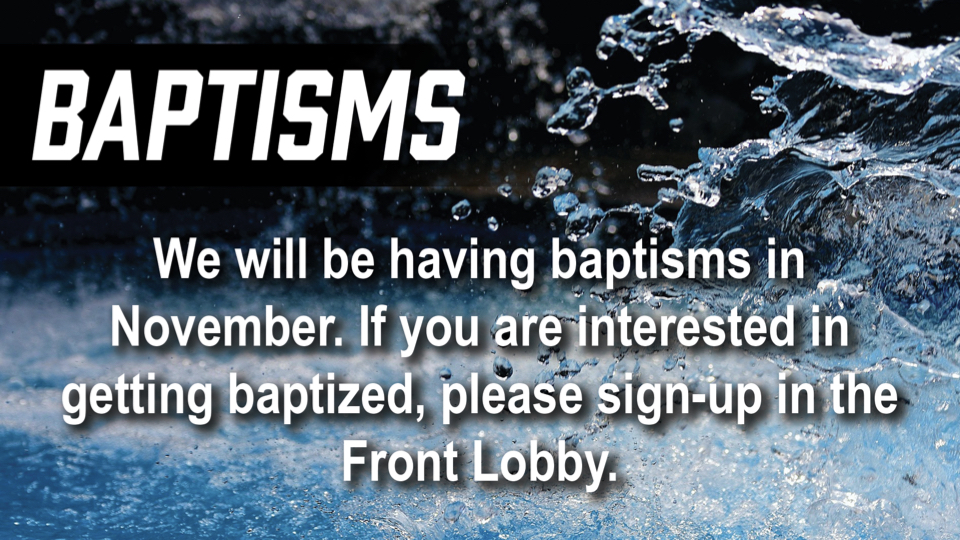 Baptism Fall 2025